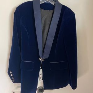 Navy velvet blazer size 16-18